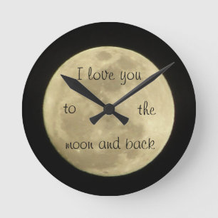 I love you to the moon anc back clock