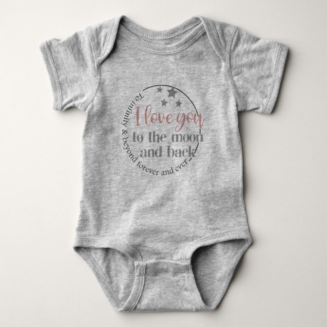 I love you to the Moon and Back Baby Bodysuit (Front)