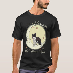 I Love You To The Moon And Back Border Collies Dog T-Shirt