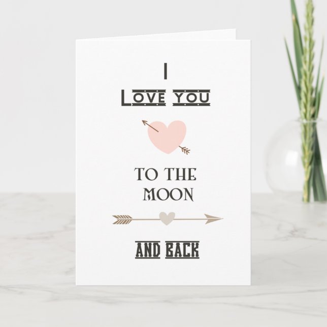 I love you to the moon and back card (Front)