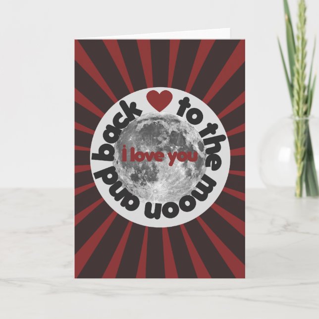 I love you to the moon and back card (Front)