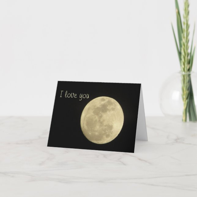 I love you to the moon and back card (Front)