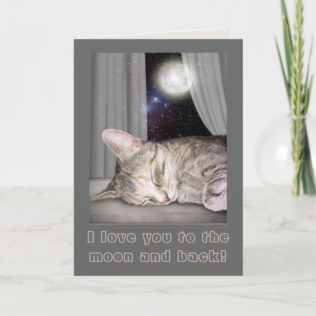I love you to the Moon and back! Card (Front)