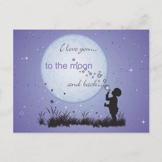 I Love You to the Moon and Back-Cards Postcards (Front)