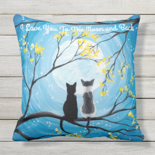I Love You To The Moon and Back Cat Cushion
