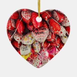 I Love You To The Moon And Back Ceramic Ornament