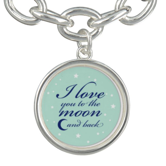 I love you to the Moon and back charm bracelet (Design)