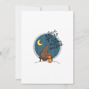 I Love You To The Moon And Back Classic Appeal Sty Holiday Card