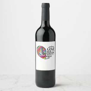 I Love You To The Moon And Back Classic Look Desig Wine Label