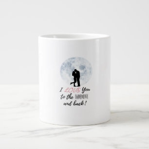 I Love You To The Moon And Back Classic Love Desig Large Coffee Mug