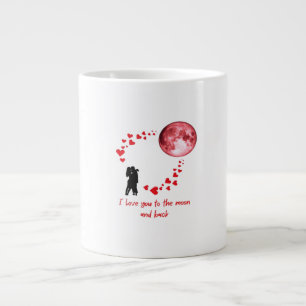 I Love You To The Moon And Back Classic Love Quote Large Coffee Mug