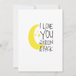 I Love You To The Moon And Back Classic Romantic Q Holiday Card