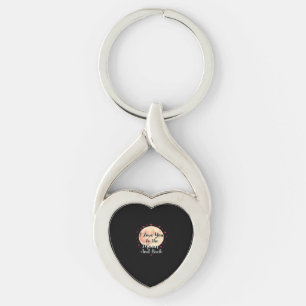 I Love You To The Moon And Back Clean Modern Desig Key Ring