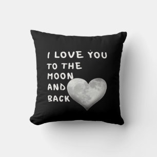 I Love You To The Moon And Back Couple Love Artist Cushion