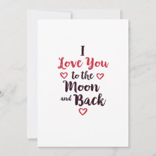 I Love You To The Moon And Back Crescent Moon Roma Holiday Card