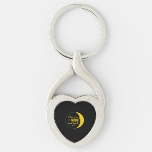 I Love You To The Moon And Back Crescent Moon Roma Key Ring