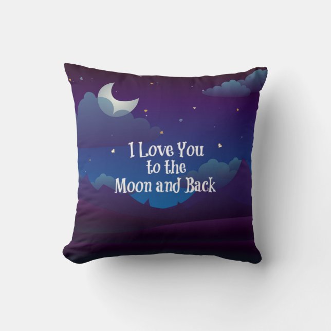 I Love You to the Moon and Back, Cushion (Front)