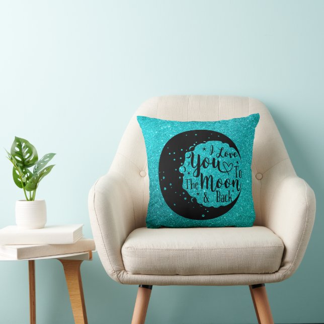 I love you to the moon and back cushion (Chair)