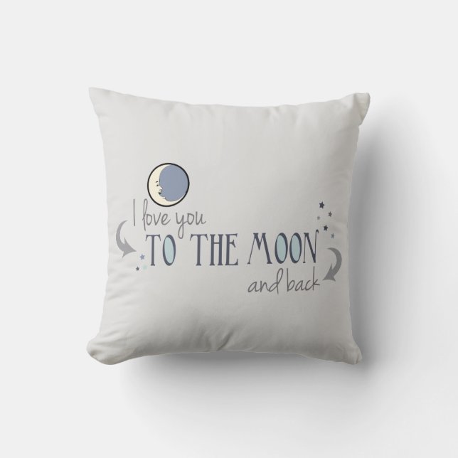 I Love You to the Moon and Back Cushion (Front)