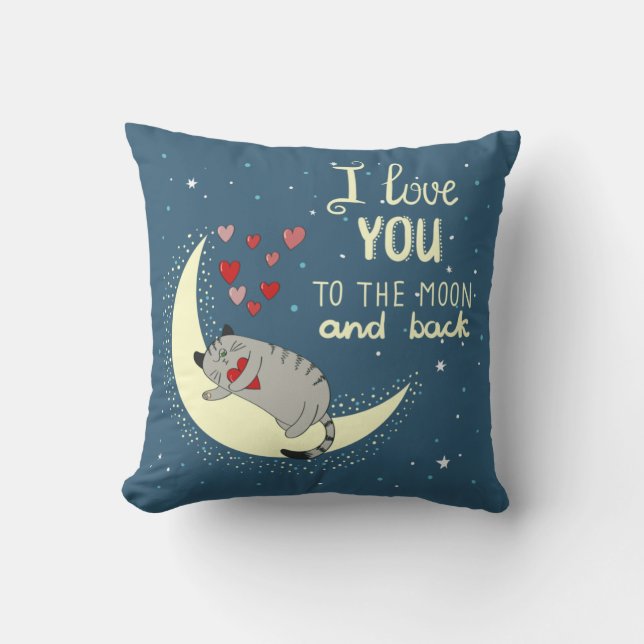 I Love You To The Moon and Back Cushion (Front)