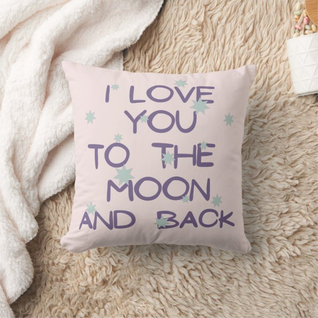 I love you to the moon and back  cushion (Blanket)