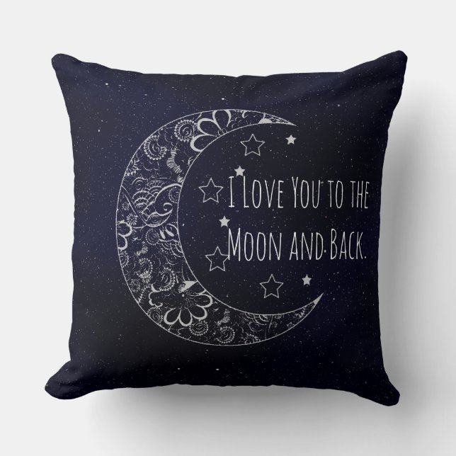 I Love You To The Moon and Back Cushion (Front)