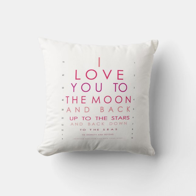 I Love You to the Moon and Back Cushion (Front)