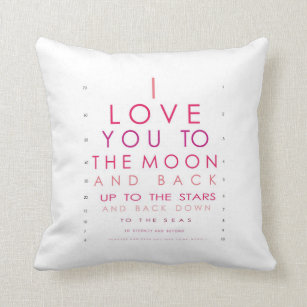 I Love You to the Moon and Back Cushion