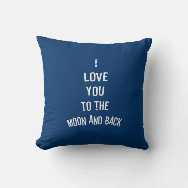 I love you to the moon and back cushion (Front)