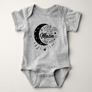 I Love You To The Moon And Back - Cute Newborn Baby Bodysuit