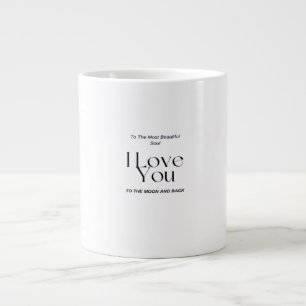 I Love You To The Moon And Back Cute White Ink Des Large Coffee Mug