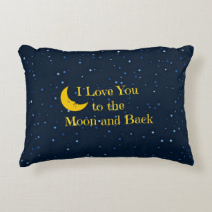 I Love You to the Moon and Back Decorative Cushion