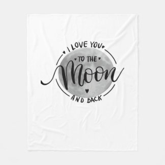 I Love You To The Moon And Back Elegant Heartfelt Fleece Blanket