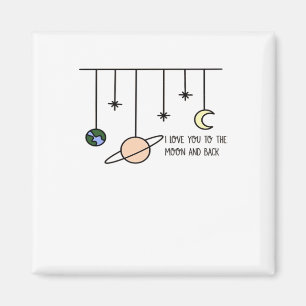 I Love You To The Moon And Back Elegant Minimal St Magnet