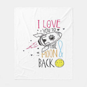I Love You To The Moon And Back For Men And Women  Fleece Blanket