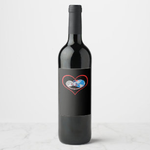 I Love You To The Moon And Back Genuine Love Style Wine Label