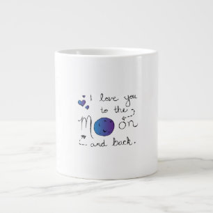 I Love You To The Moon And Back Heartfelt Love Sty Large Coffee Mug