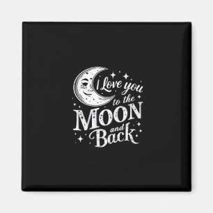 I Love You To The Moon And Back Heartfelt Minimal  Magnet