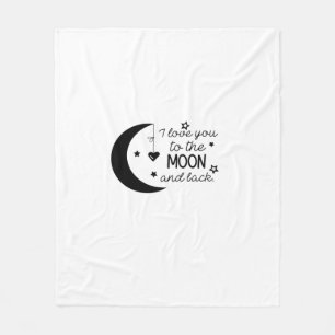 I Love You To The Moon And Back Heartfelt Romantic Fleece Blanket