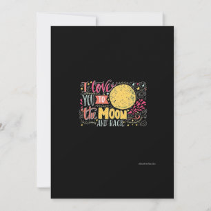 I Love You To The Moon And Back Heartfelt Style  Holiday Card