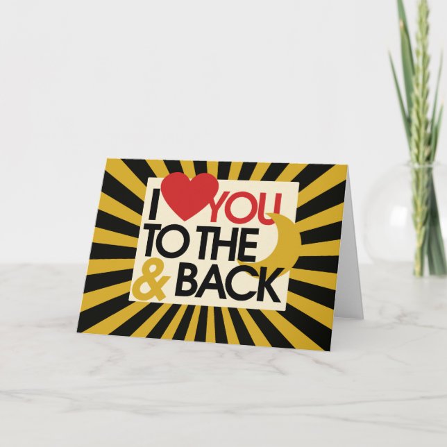 I love you to the Moon and BACK Holiday Card (Front)