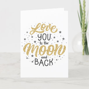 I Love You to The Moon and Back Holiday Card