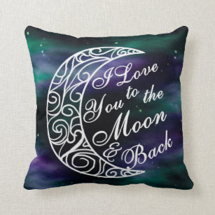 "I Love You To The Moon and Back" Home Decor Cushion