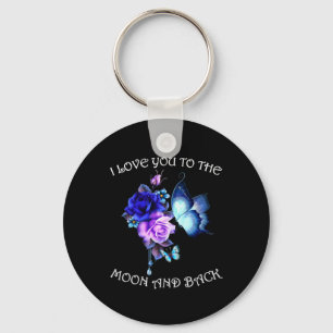 I love you to the moon and back key ring
