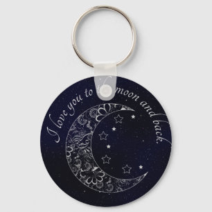 I Love You To The Moon and Back Key Ring