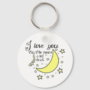 I love you to the moon and back key ring