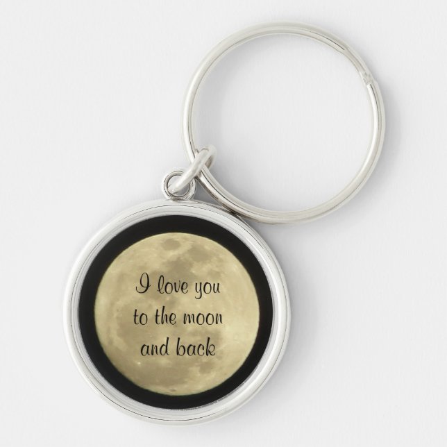 I love you to the moon and back keychain (Front)