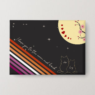 I Love You To The Moon And Back Lesbian Flag