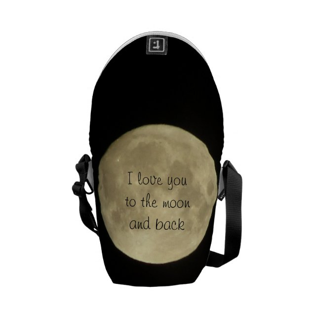 I love you to the moon and back mini messanger bag messenger bag (Back Open)