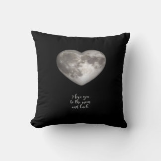 I Love You To The Moon And Back Minimal Clean Look Cushion
